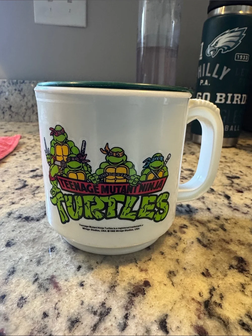 Vintage Teenage Mutant Ninja Turtles Plastic Mug